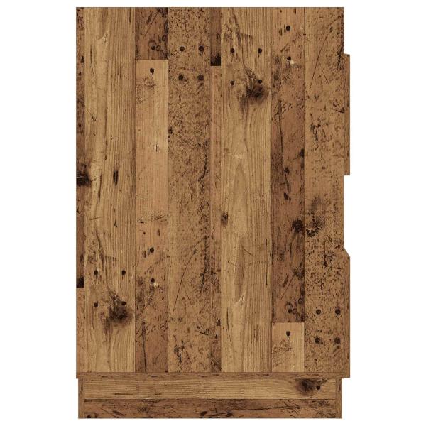 Wäscheschrank mit Tür Altholz 50 x 68 x 102 cm Holzwerkstoff