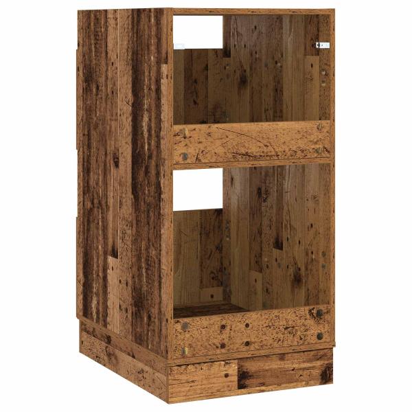 Wäscheschrank mit Tür Altholz 50 x 68 x 102 cm Holzwerkstoff