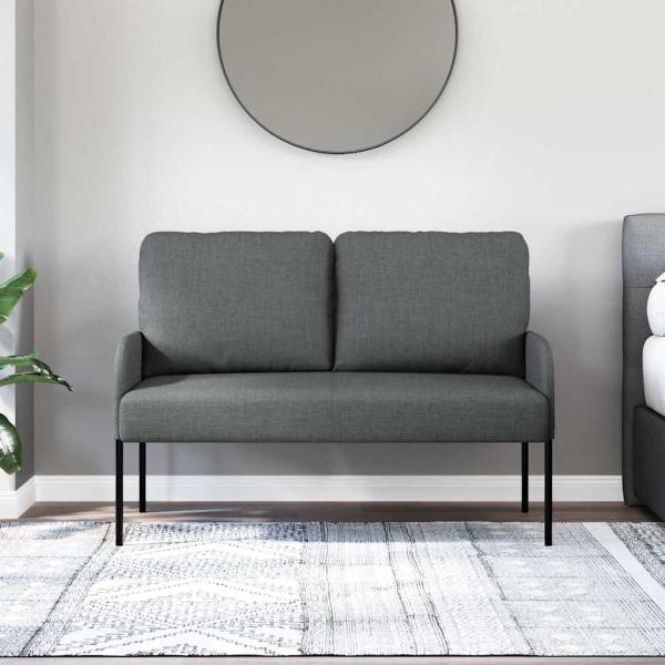 Sofas mit Kissen 110cm Dunkelgrau Sperrholz