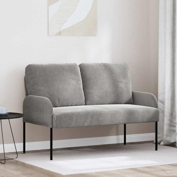 ARDEBO.de - Sofas mit Kissen 110cm Hellgrau Sperrholz