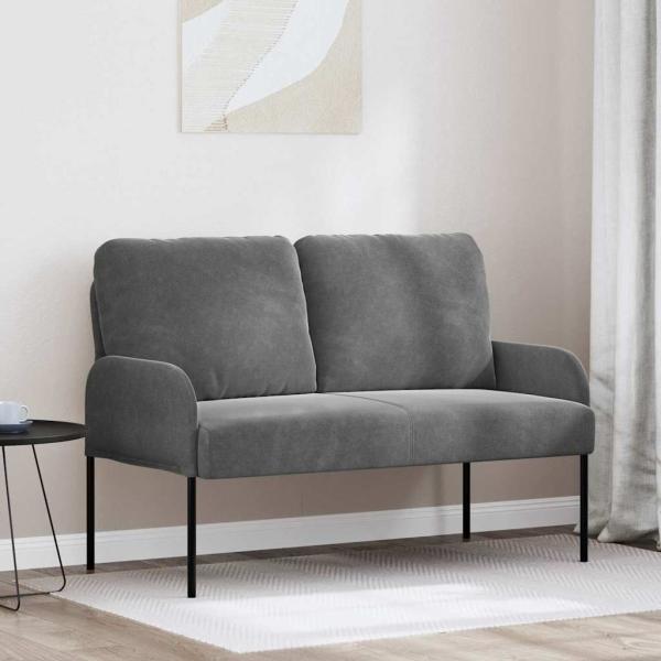 ARDEBO.de - Sofas mit Kissen 110cm Dunkelgrau Sperrholz
