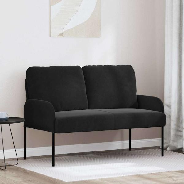 ARDEBO.de - Sofas mit Kissen 110cm Schwarz Sperrholz