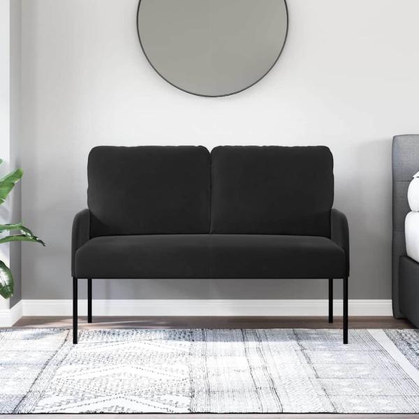 Sofas mit Kissen 110cm Schwarz Sperrholz