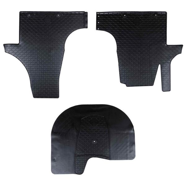 ARDEBO.de - Autofußmatte 3 pcs Schwarz VW T5 , T6 , für MULTIVAN TPE