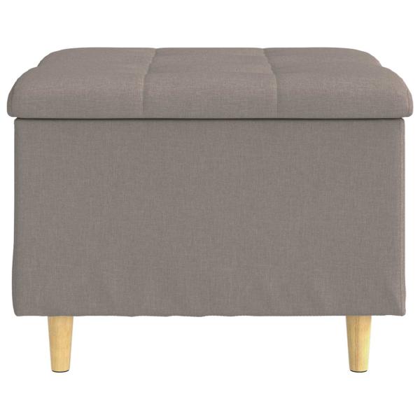 Aufbewahrungsottomane mit Kissen Taupe 60 x 60 x 45 cm Stoff