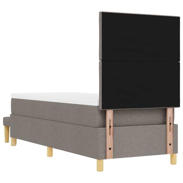 Boxspringbett mit Matratze mit Kopfteil Taupe 80 x 200 cm Stoff