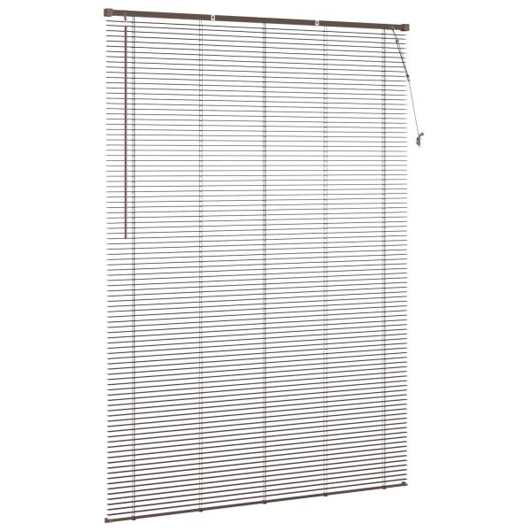 Venezianische Jalousie Dunkelbraun mit Muster 213 x 160 cm PVC