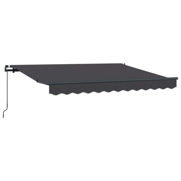 ARDEBO.de - Einziehbare Markise Anthrazit 300 x 200 cm Stoff