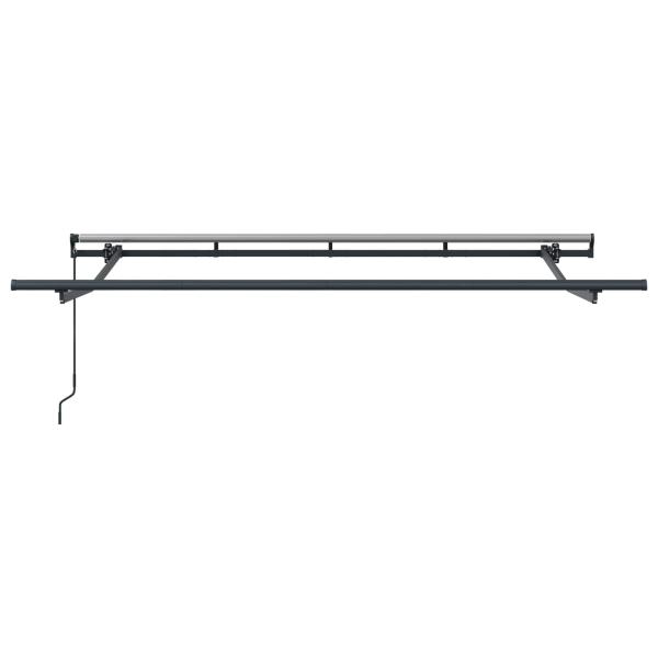 Einziehbare Markise Gestreift Anthrazit 300 x 200 cm Stoff