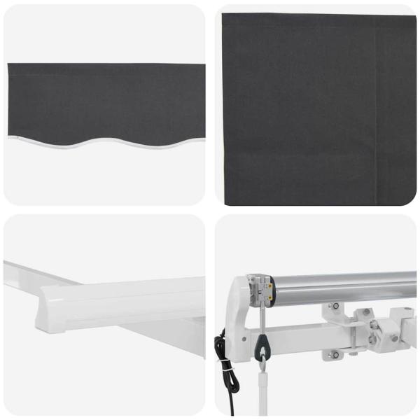 Einziehbare Markise Anthrazit 300 x 200 cm