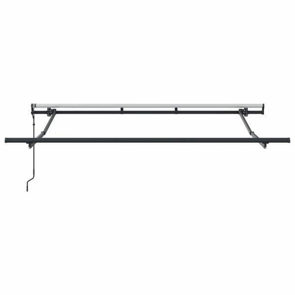 Einziehbare Markise Gestreift Anthrazit 300 x 200 cm Stoff