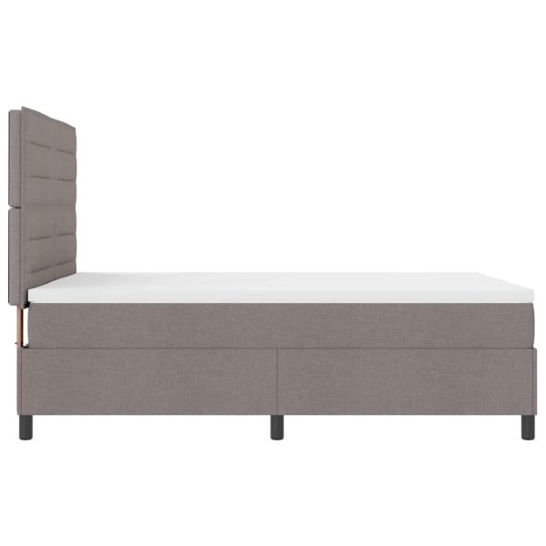 Boxspringbett mit Matratze Taupe 140 x 190 cm Stoff