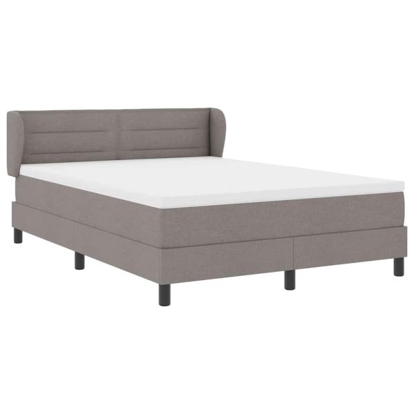 Boxspringbett mit Matratze Taupe 140 x 190 cm Stoff