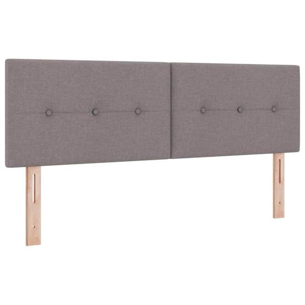 Boxspringbett mit Matratze Taupe 140 x 190 cm Stoff