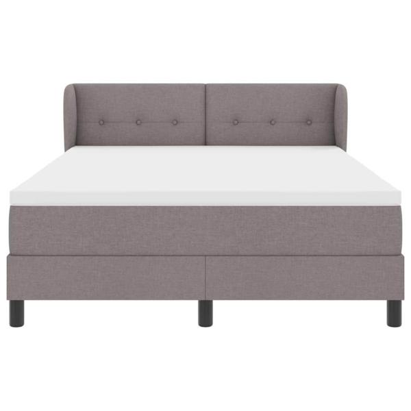 Boxspringbett mit Matratze Taupe 140 x 190 cm Stoff