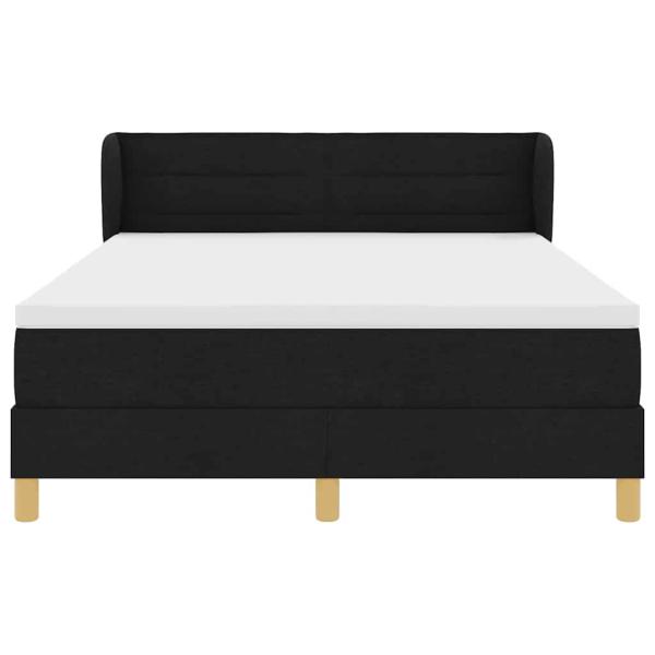 Boxspringbett mit Matratze Schwarz 140 x 190 cm Stoff