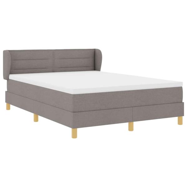 Boxspringbett mit Matratze Taupe 140 x 190 cm Stoff