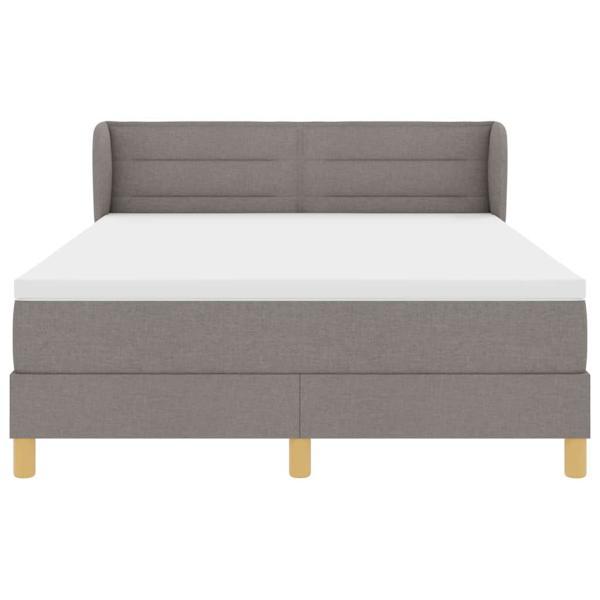 Boxspringbett mit Matratze Taupe 140 x 190 cm Stoff