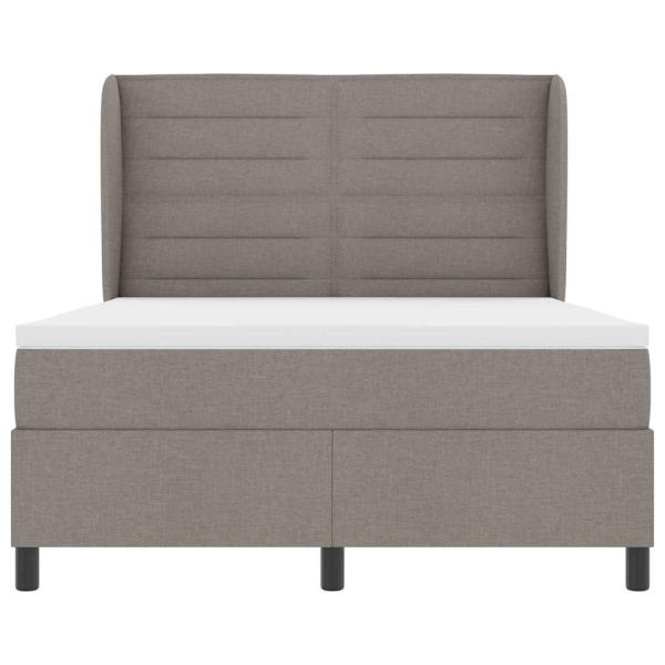 Boxspringbett mit Matratze Taupe 140 x 190 cm Stoff