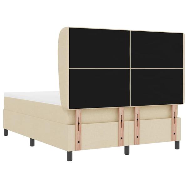 Boxspringbett mit Matratze Creme 140 x 200 cm Stoff