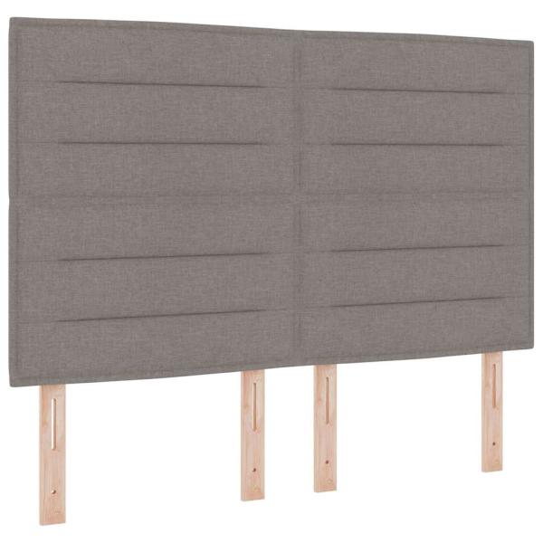 Boxspringbett mit Matratze Dunkelgrau 90x190 cm Taupe Stoff