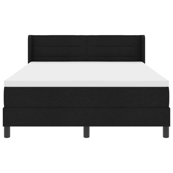 Boxspringbett mit Matratze Schwarz 190 x 140 cm Polyester
