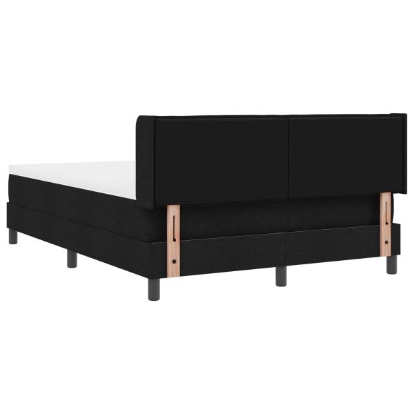 Boxspringbett mit Matratze Schwarz 190 x 140 cm Polyester