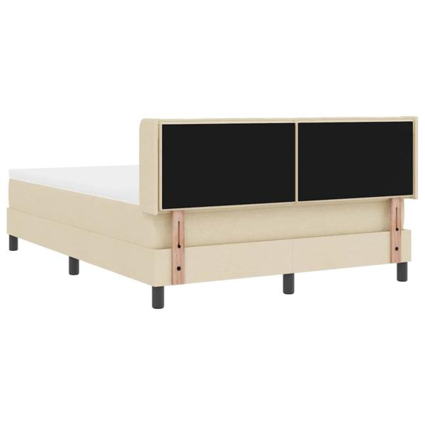 Boxspringbett mit Matratze Creme 200 x 140 cm Polyester