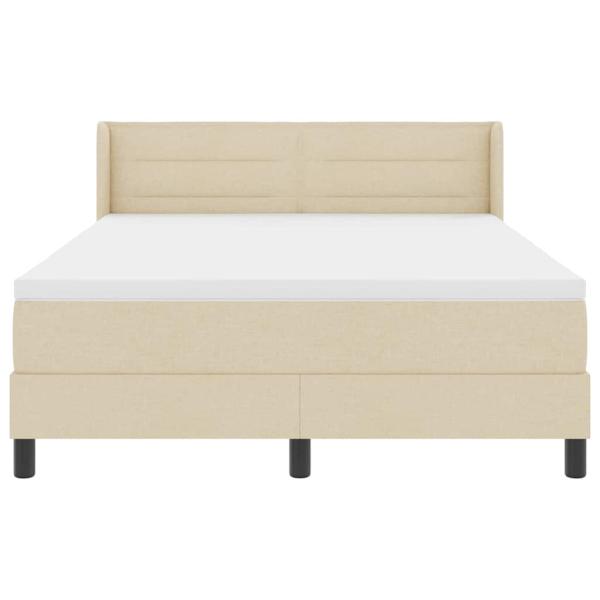 Boxspringbett mit Matratze Creme 200 x 140 cm Polyester