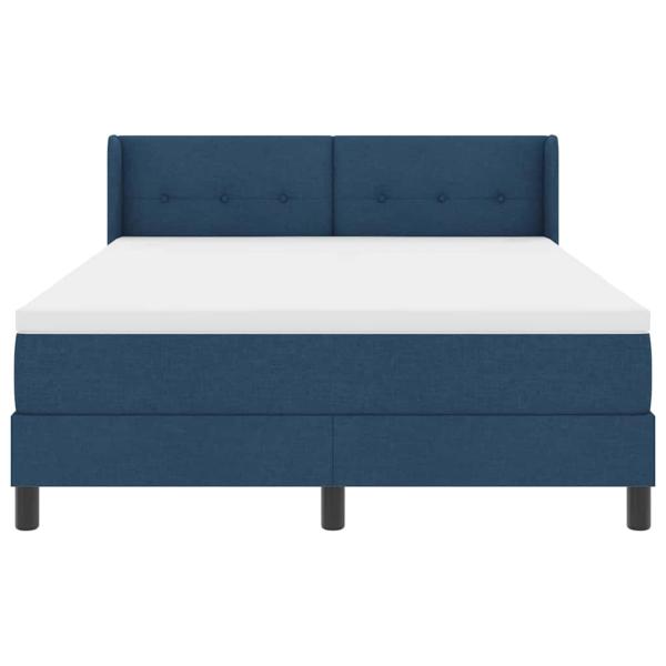 Boxspringbett mit Matratze Blau 200 x 140 cm Polyester