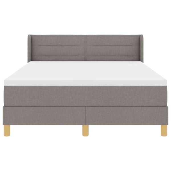 Boxspringbett mit Matratze Taupe 140 x 190 cm Stoff