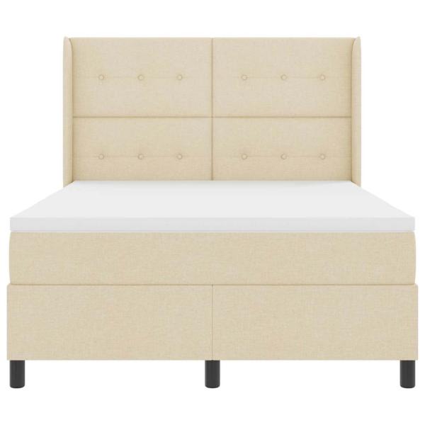 Boxspringbett mit Matratze Creme 140 x 200 cm Stoff