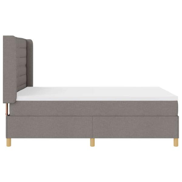 Boxspringbett mit Matratze Taupe 140 x 200 cm Stoff