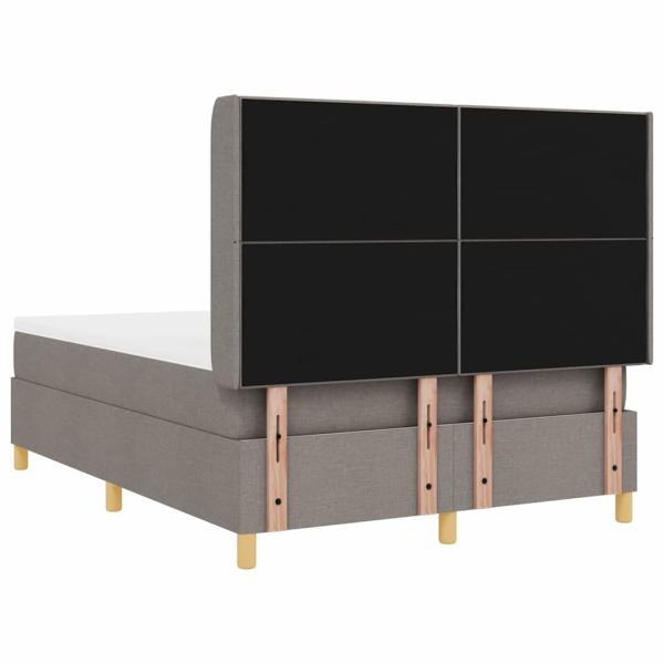 Boxspringbett mit Matratze Taupe 140 x 190 cm Stoff