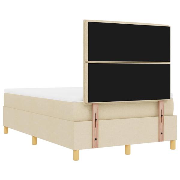 Boxspringbett mit Matratze Creme 120 x 200 cm Stoff