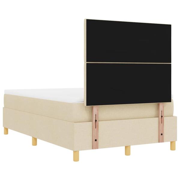 Boxspringbett mit Matratze Creme 120 x 200 cm Stoff