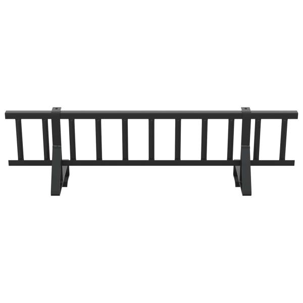 Dachschneeschild Schwarz 300 x 29,5 x 34,5 cm Stahl
