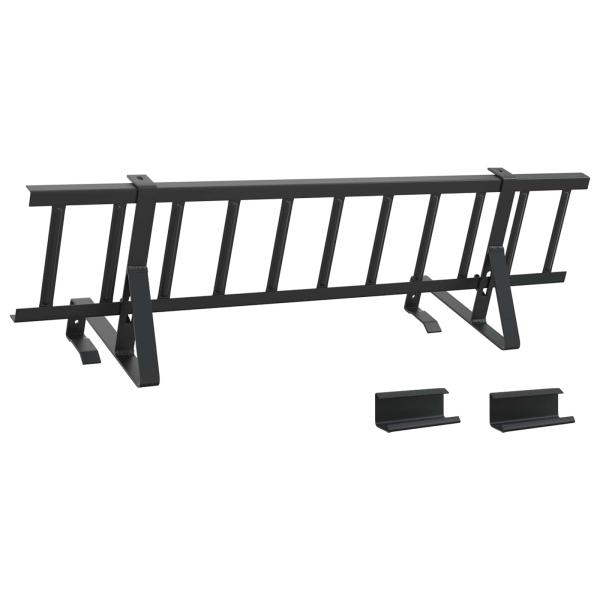Dachschneeschild Schwarz 800 x 29,5 x 34,5 cm Stahl