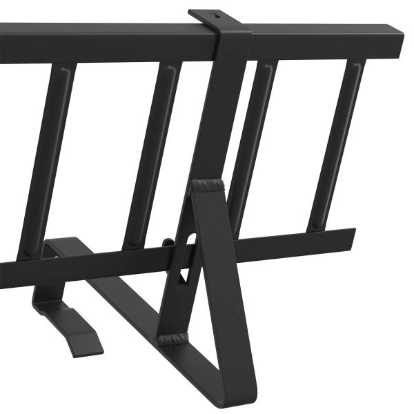 Dachschneeschild Schwarz 800 x 29,5 x 34,5 cm Stahl