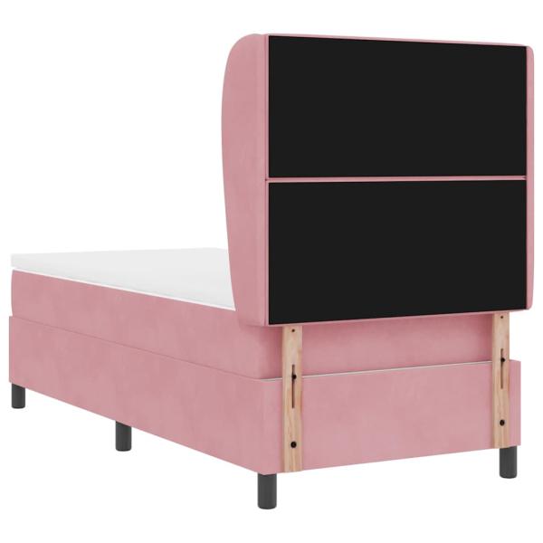ARDEBO.de - Boxspringbett mit Matratze Rosa 200 x 100 cm Polyester