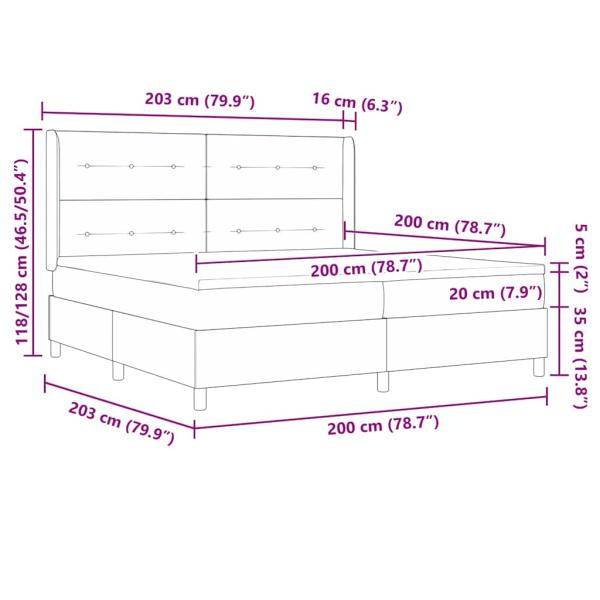 Boxspringbett mit Matratze mit Kopfteil Rosa 200 x 200 cm Samt