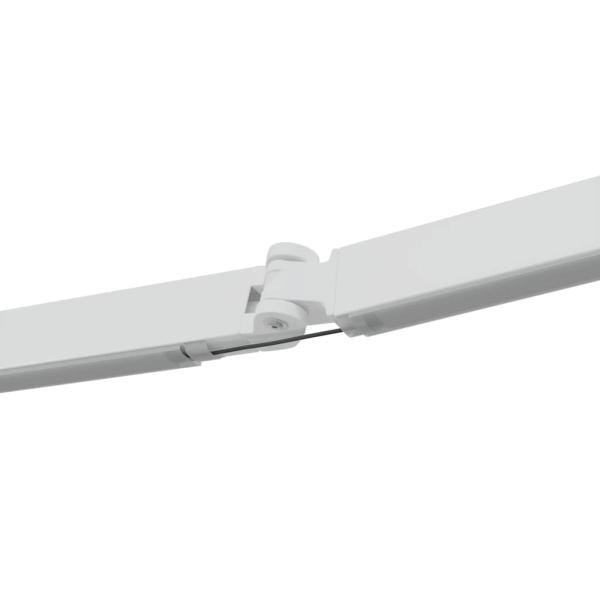 Markisenrahmen mit LED-Lichtleisten Weiß 350 x 250 cm Aluminium