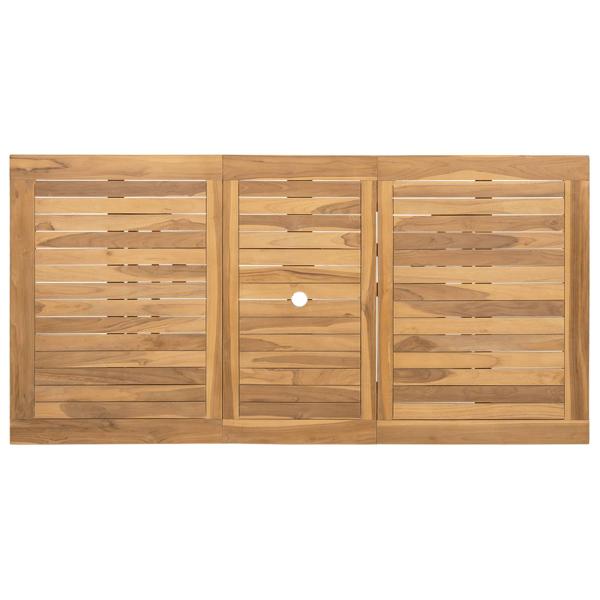 Garten Essgruppe 9 pcs Braun Massivholz Teak