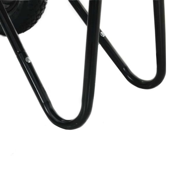 Schubkarre Silber und Schwarz 124 x 73 x 65 cm Stahl