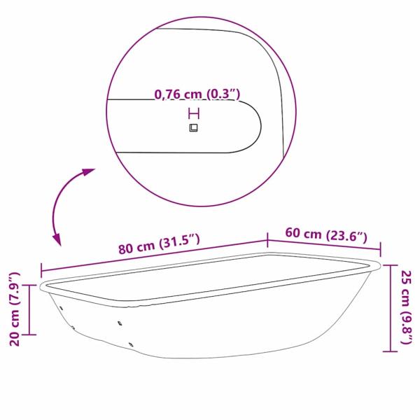 Ersatzschaufel für Schubkarre Silber 80 x 60 x 25 cm Stahl