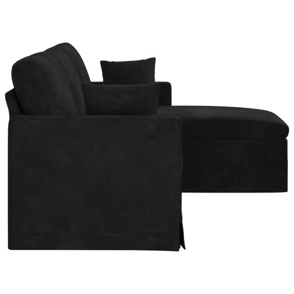 Sofa Schwarz Gesamtabmessungen: 198 x 134 x 80 cm (B x T x H)