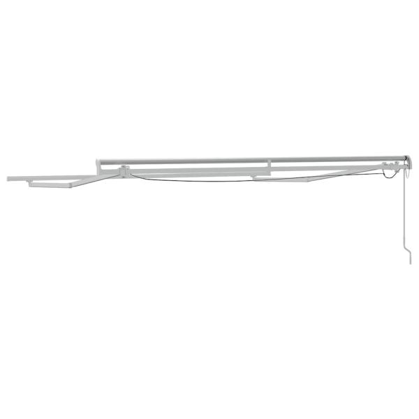 Markisenrahmen mit LED-Lichtleisten Weiß 350 x 250 cm Aluminium