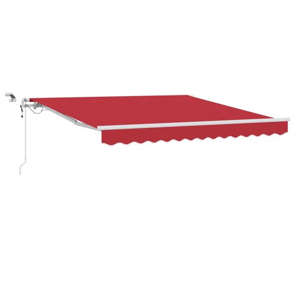 Einziehbare Markise Rot 300 x 250 cm Polyester und Metall