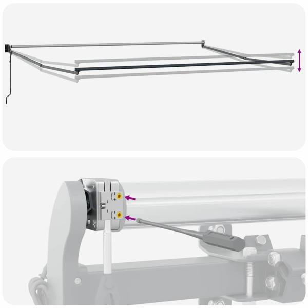 Einziehbare Markise Orange und Braun 350 x 250 cm