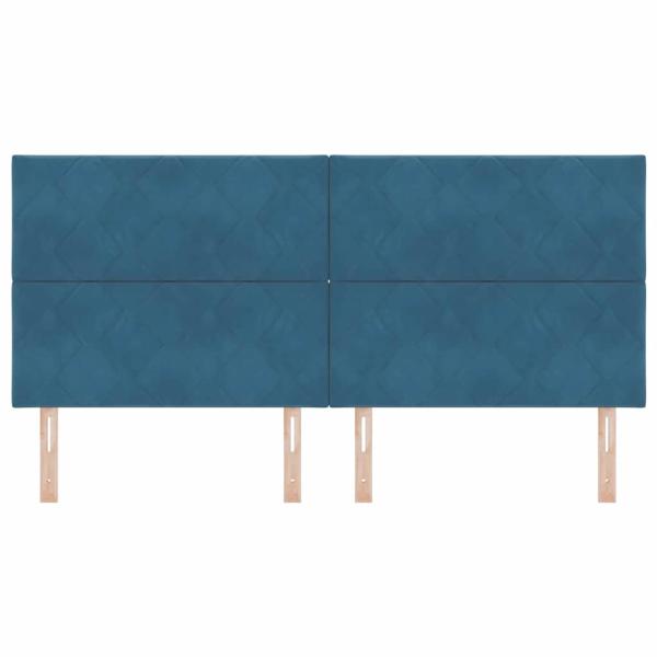 LED Kopfteil Dunkelblau 200 cm Kunstleder